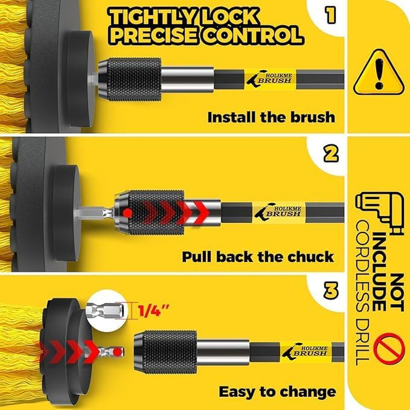 22Pack Drill Brush Attachments Set,Scrub Pads & Sponge, Buffing Pads,Power Scrubber Brush,Car Polishing Pad Kit,Wax Applicator Pad,Car Cleaning Kit,Masonry Brushes,Cleaning Supplies